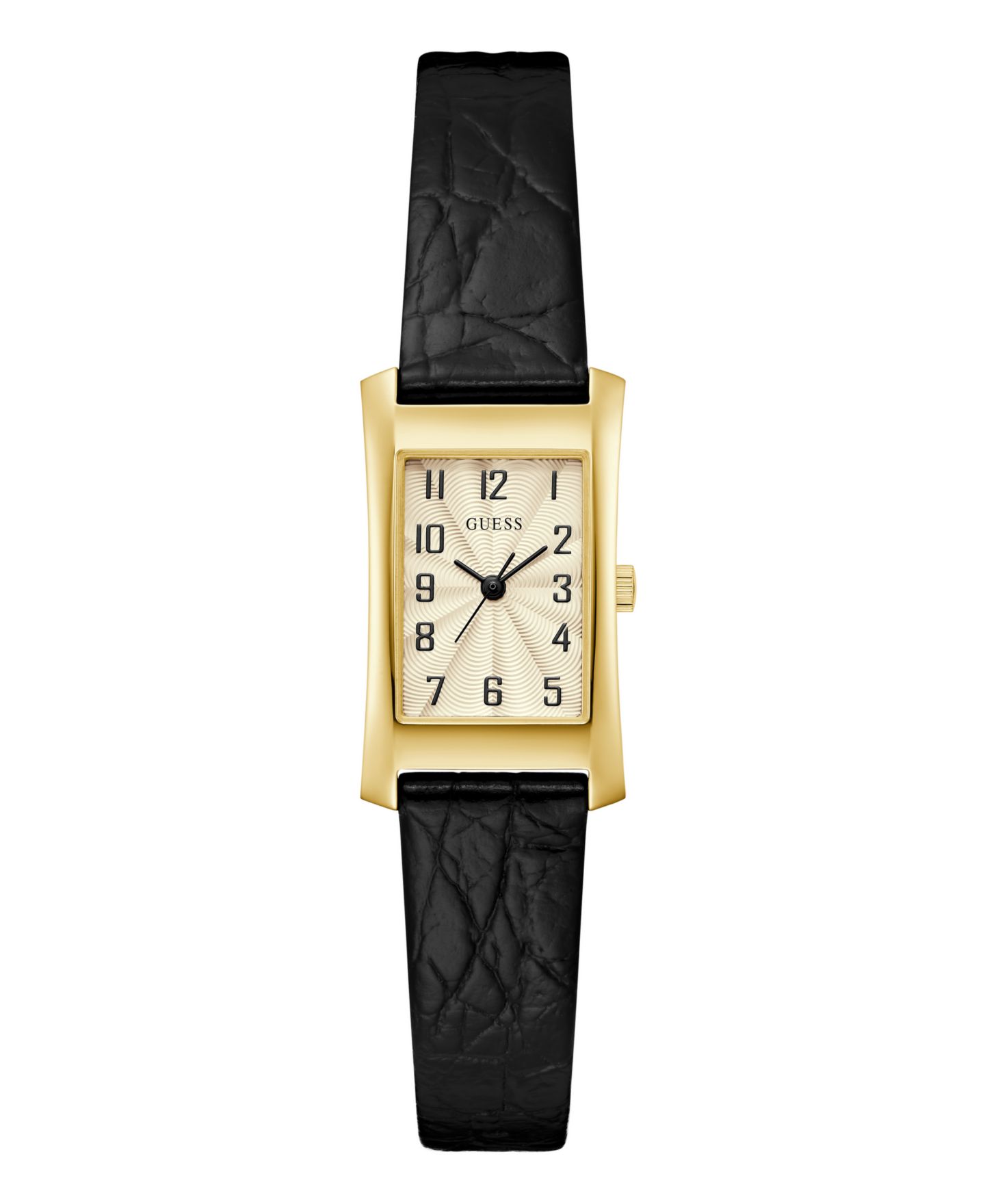 Женские часы GUESS Quartz Analog Black Leather 18mm — фото 1