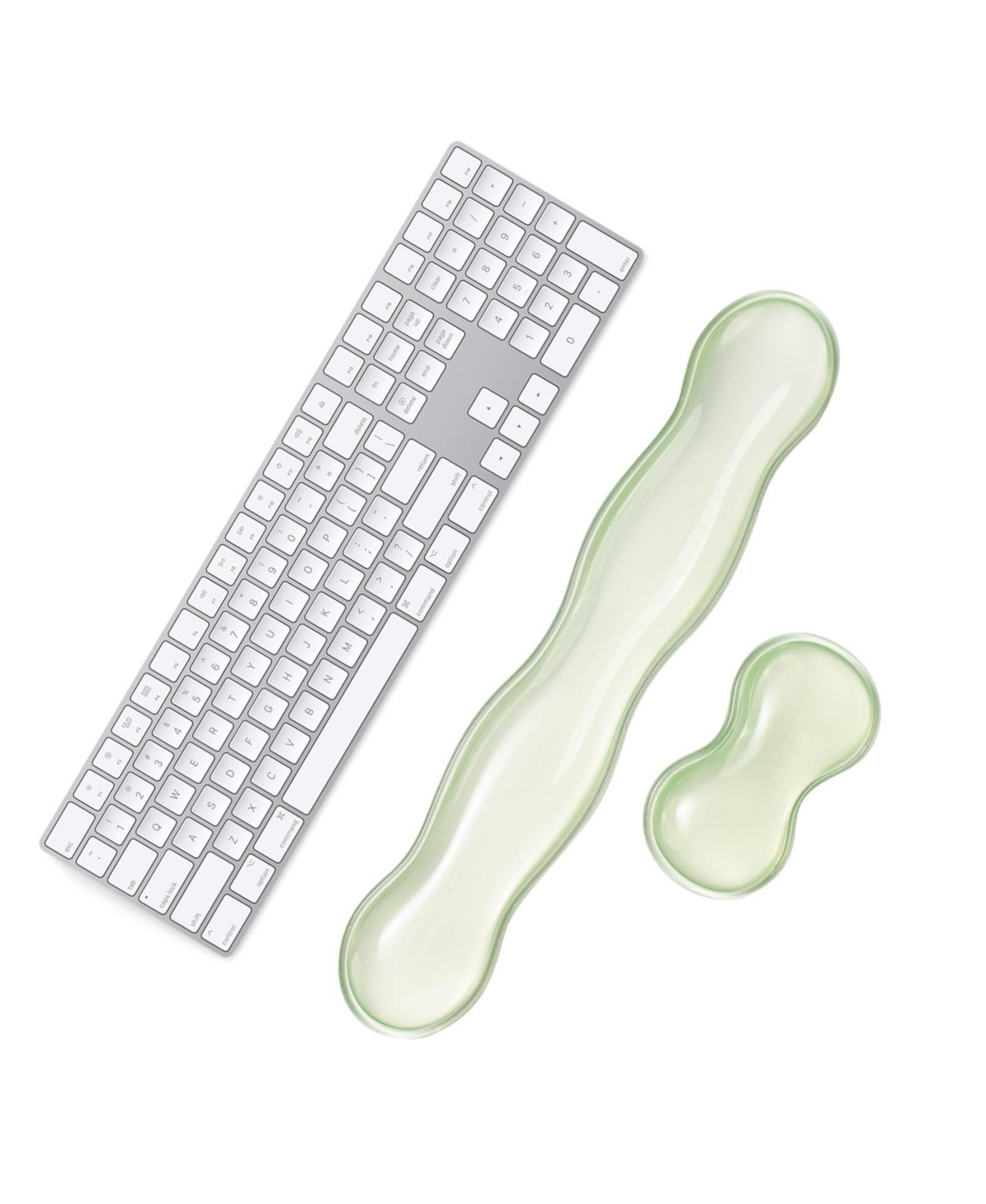 Lofree Green Silicone Gel Keyboard Mouse Wrist Rest Set For Office Gaming