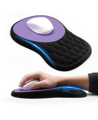 Memory Foam Keyboard Wrist Rest Mouse Pad Set With Massage Bumps Ergonomic Support Non Slip Base