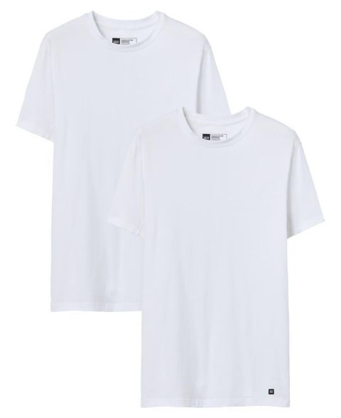 Мужские футболки SAXX DropTemp® Dry Cotton Rib Stitch Crew Neck T-Shirt, 2-Pack, цвет: Белый