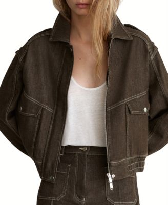 Women's Blair Relaxed Denim Bomber Jacket