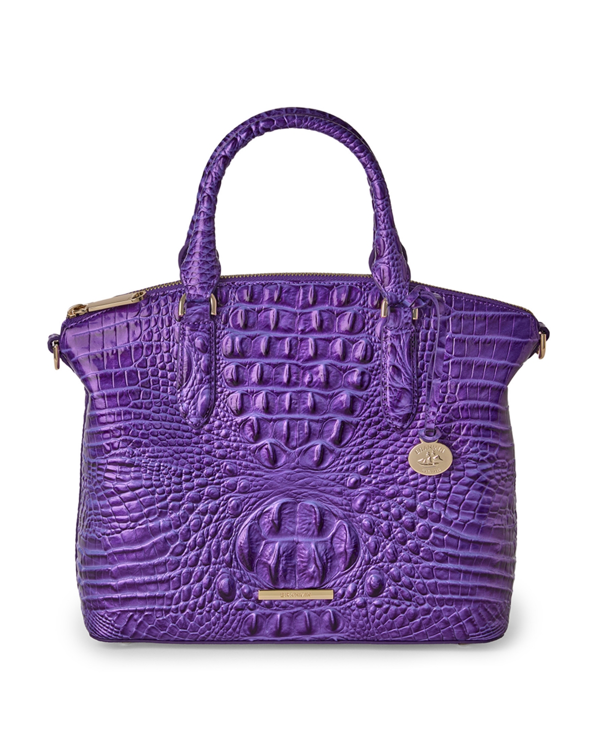 Brahmin Duxbury Leather Satchel Bag - Cosmic Purple