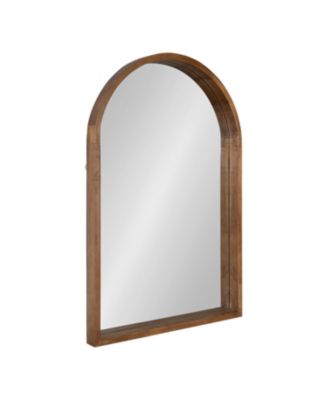 Hutton Wood Framed Arch Mirror, Arch Bathroom Mirror for Over Sink, Solid Wood Frame, Entryway or Living Room Decor, Deep Profile