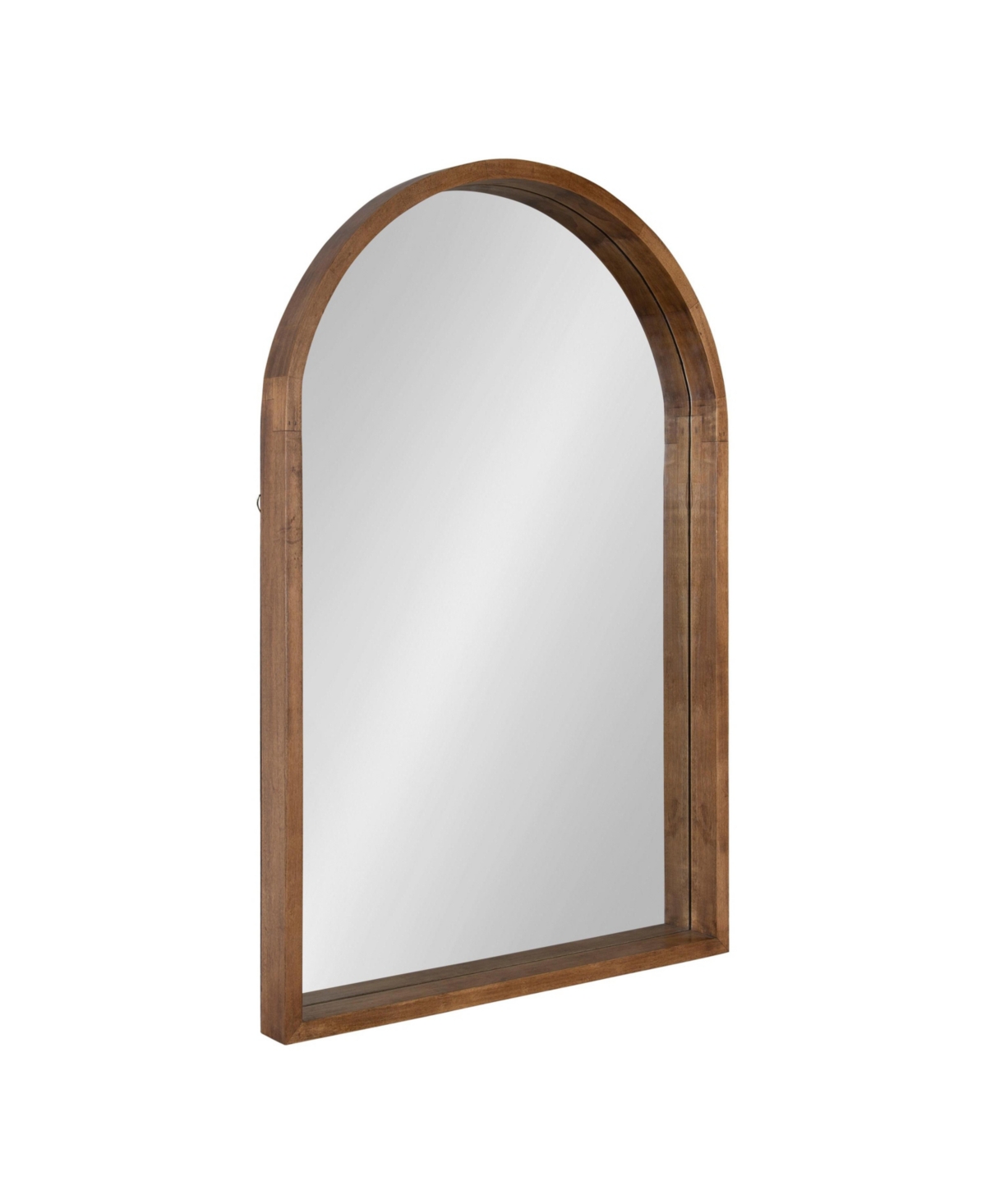 Kate and Laurel Hutton Wood Framed Arch Mirror, Arch Bathroom Mirror for Over Sink, Solid Wood Frame, Entryway or Living Room Decor, Deep Profile