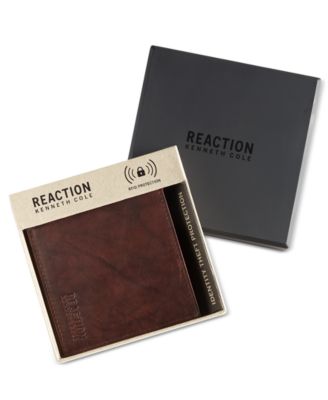 Kenneth Cole Reaction Men's Crunch Hipster Leather RFID Wallet