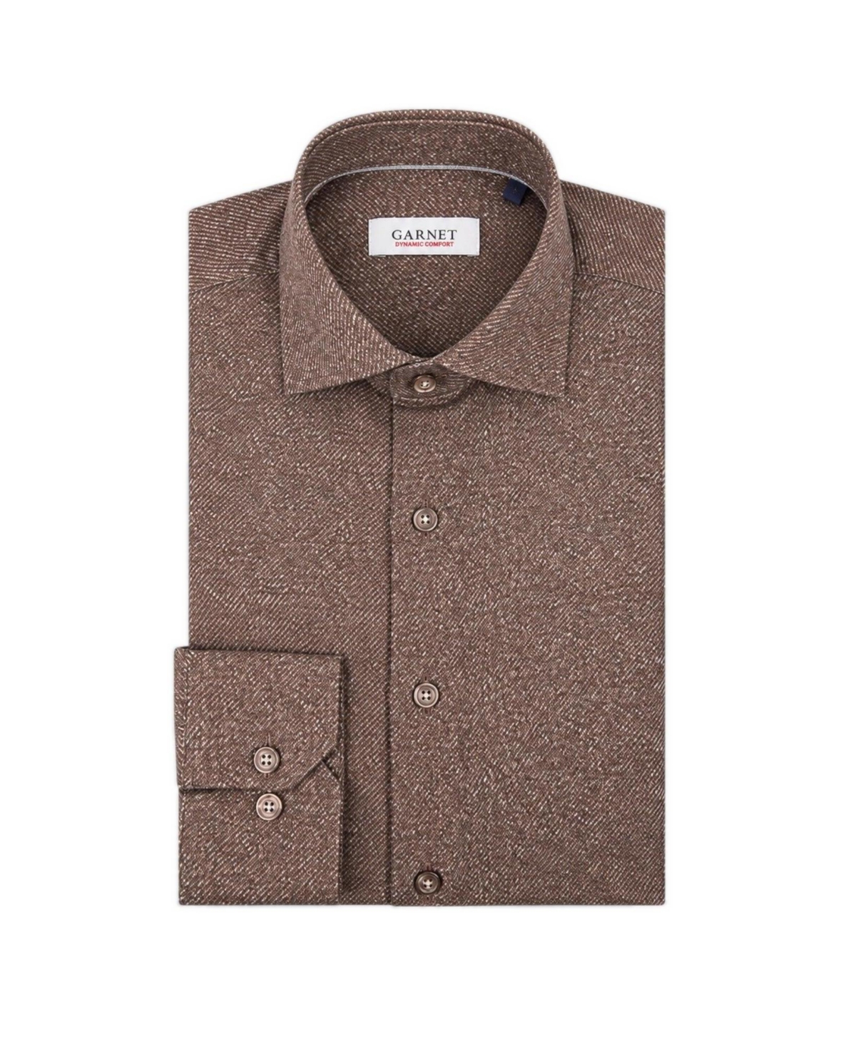 Garnet Men's Regular-Fit Cotton Solid Dress Shirt