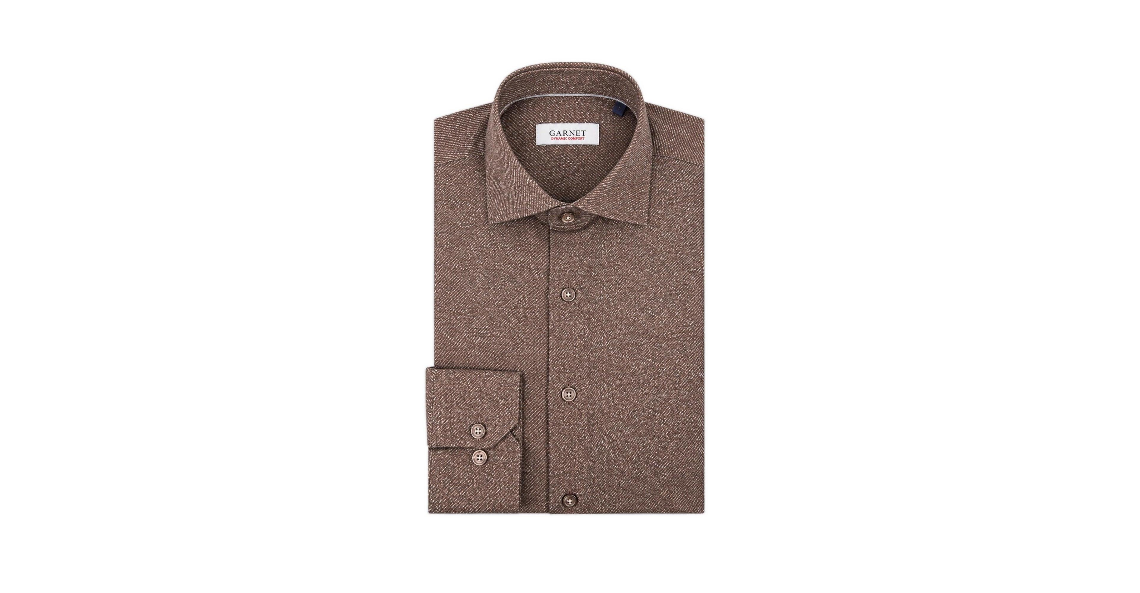 Garnet Men's Regular-Fit Cotton Solid Dress Shirt