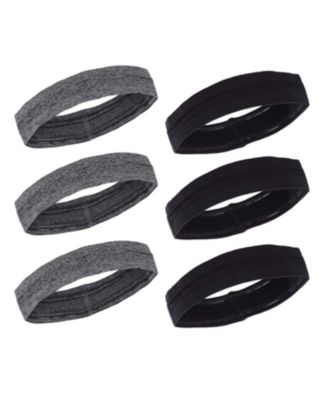 6 Pack Non Slip Silicone Workout Headbands Adjustable Wicking Sports Hair Bands For Yoga Running Gym Fitness