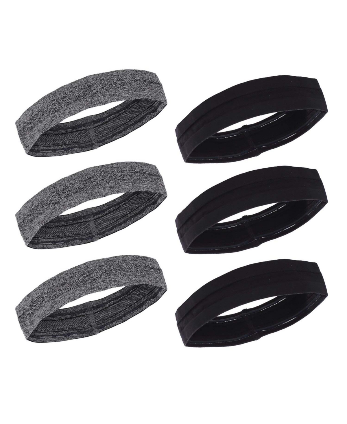 Peneyon 6 Pack Non Slip Silicone Workout Headbands Adjustable Wicking Sports Hair Bands For Yoga Running Gym Fitness - Open Miscellaneous