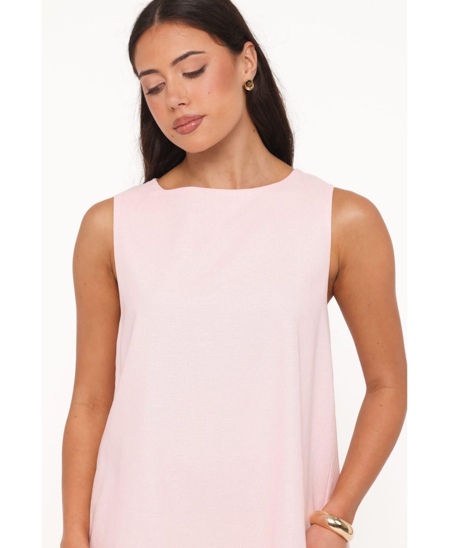Women's Kiata Boat-Neck Sleeveless Mini Dress