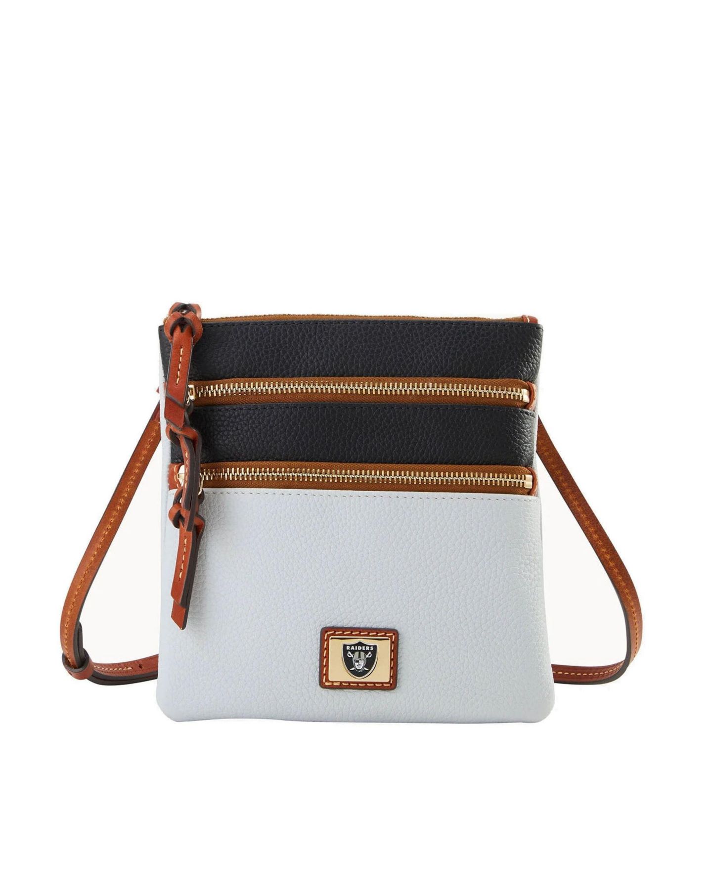 Женская сумка Dooney & Bourke Las Vegas Raiders Team Logo Halftime Triple Zip Crossbody — фото 1
