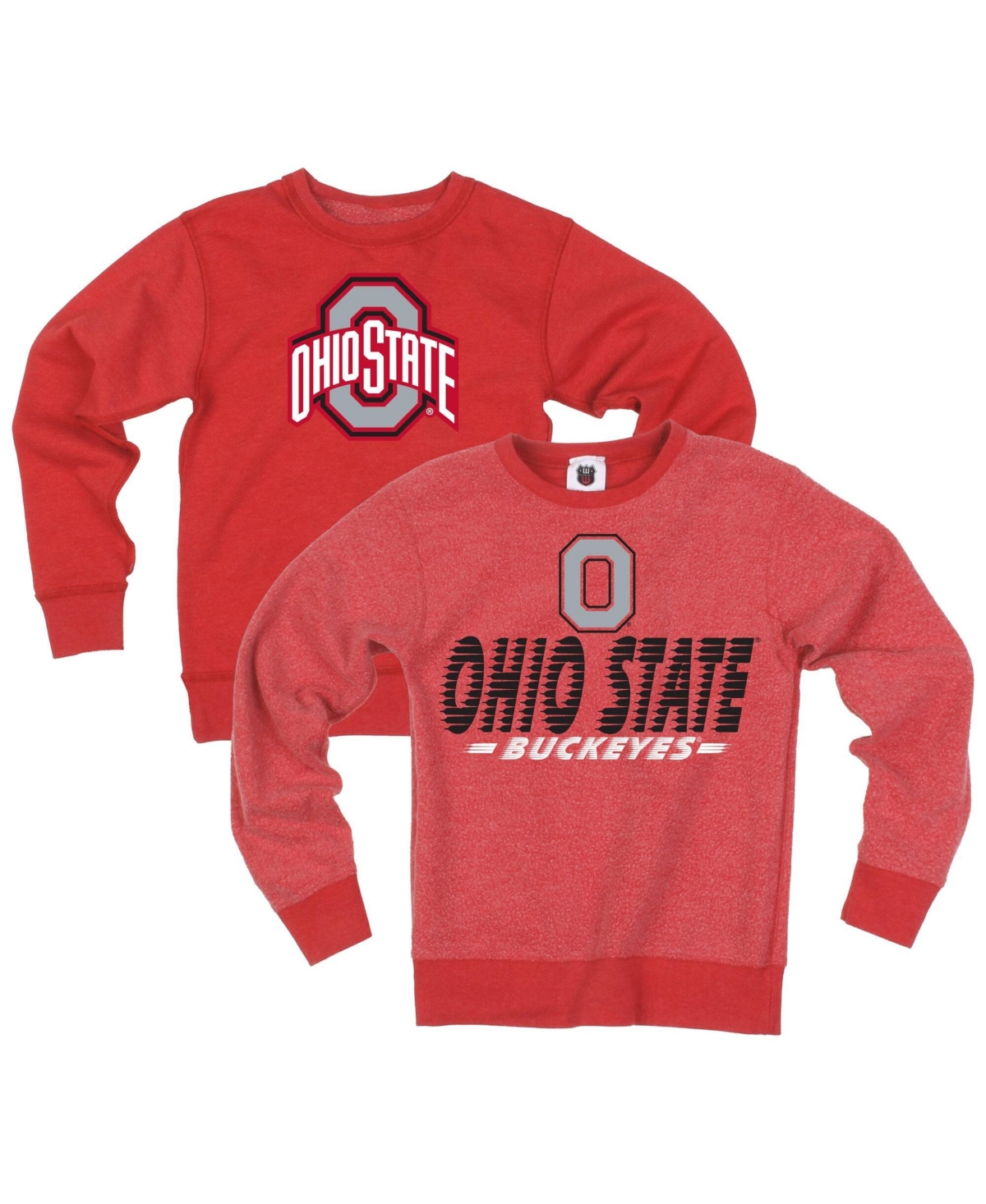 Wes & Willy Boys' and Girls' Ohio State Buckeyes Reversible Long-Sleeve Sweatshirt