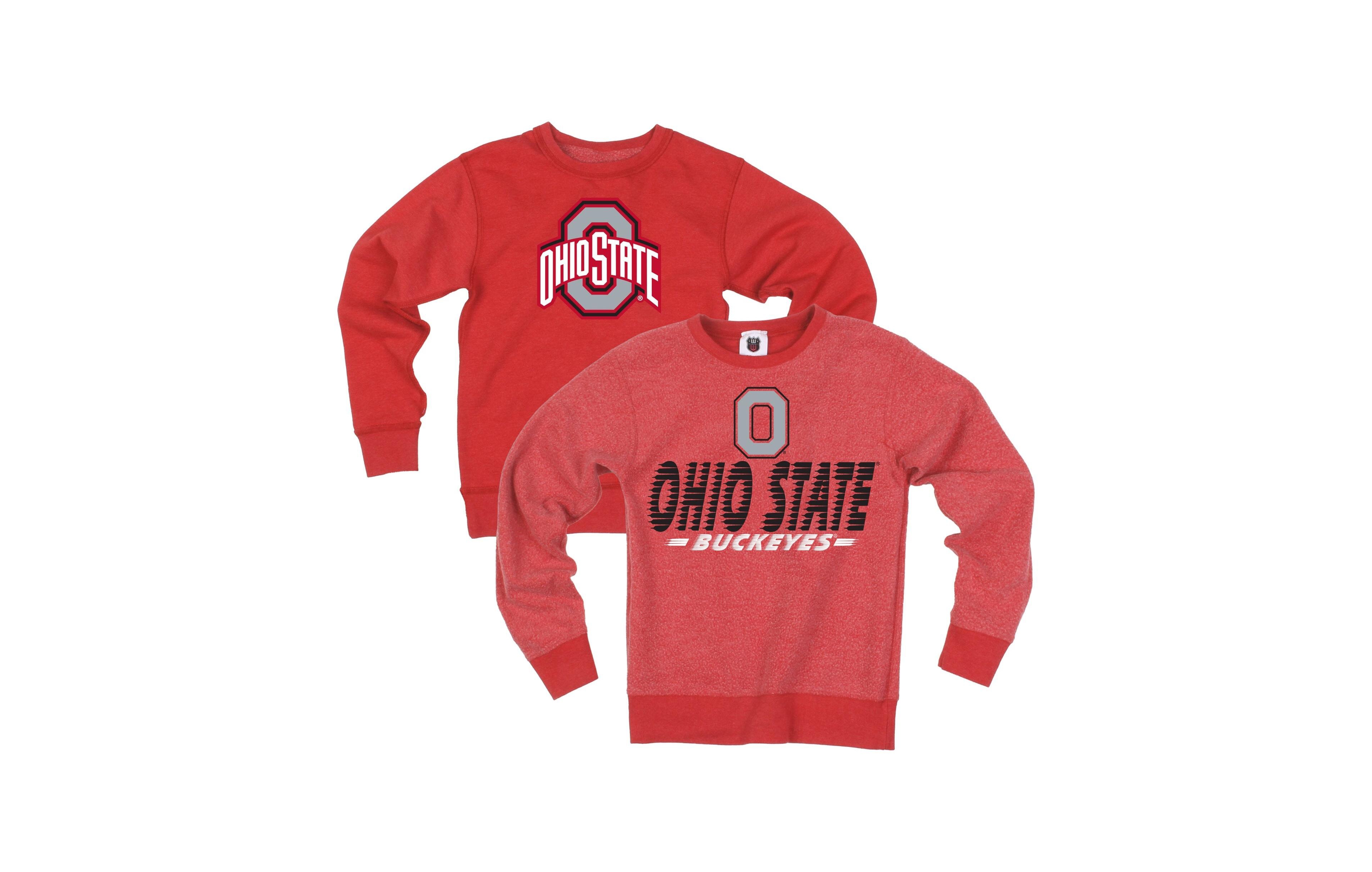 Wes & Willy Boys' and Girls' Ohio State Buckeyes Reversible Long-Sleeve Sweatshirt