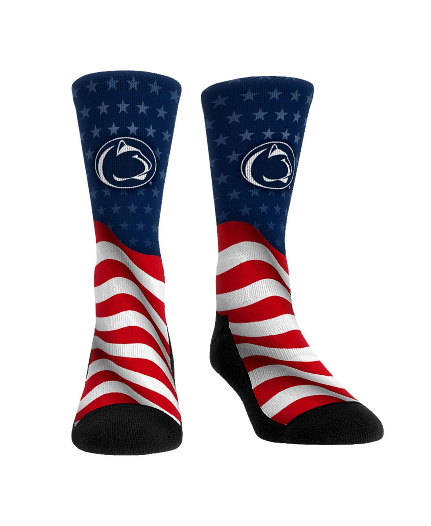 Носки Rock Em Socks Penn State Nittany Lions Patriotic Flag с круглым вырезом, унисекс — фото 1