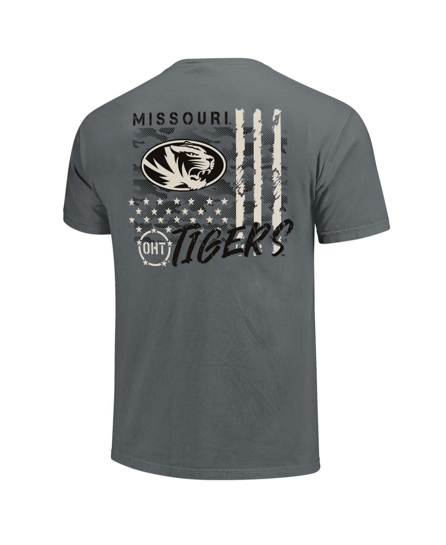 Мужская футболка Image One Gray Missouri Tigers Comfort Colors OHT Camo Overlay — фото 4