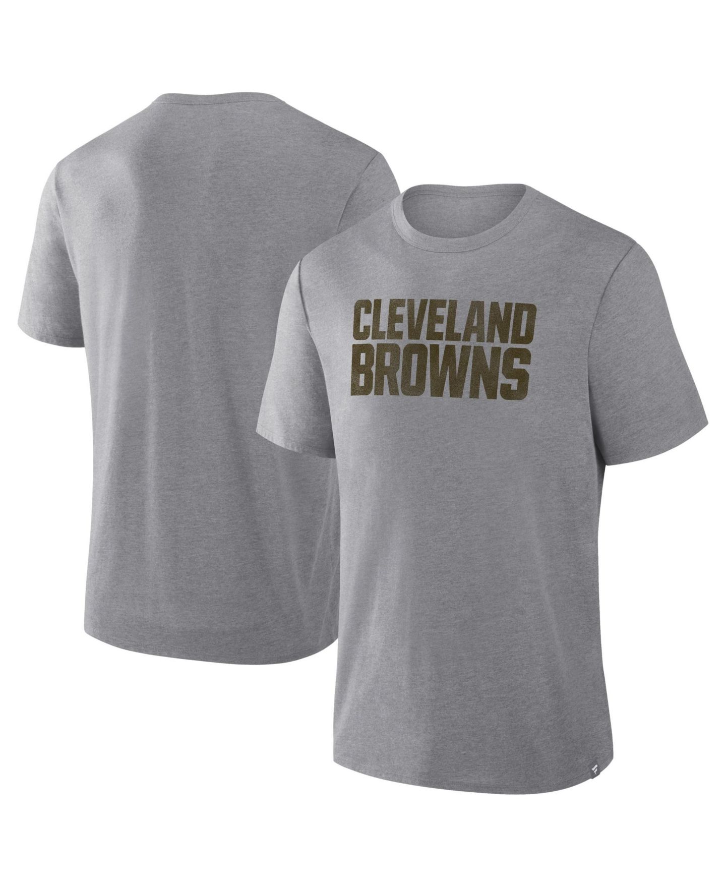 Мужская футболка Fanatics Heather Gray Cleveland Browns Pass Rush Tri-Blend — фото 1
