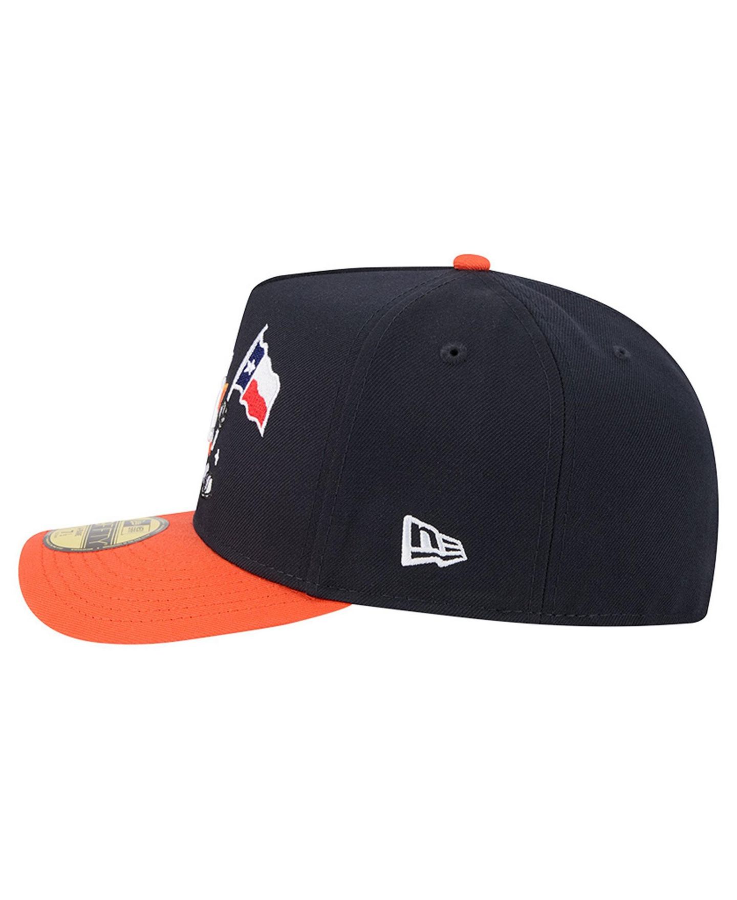 Мужская кепка New Era Navy/Orange Houston Astros Cartoon A-Frame 59FIFTY Fitted Hat — фото 7
