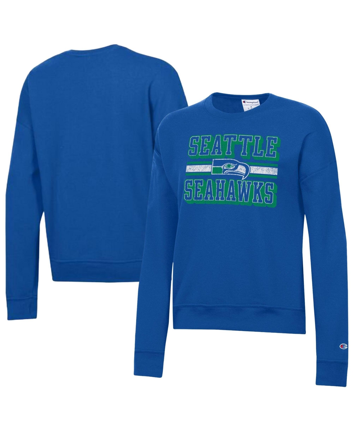 Champion Women's Seattle Seahawks Powerblend Crewneck Fleece Sweatshirt