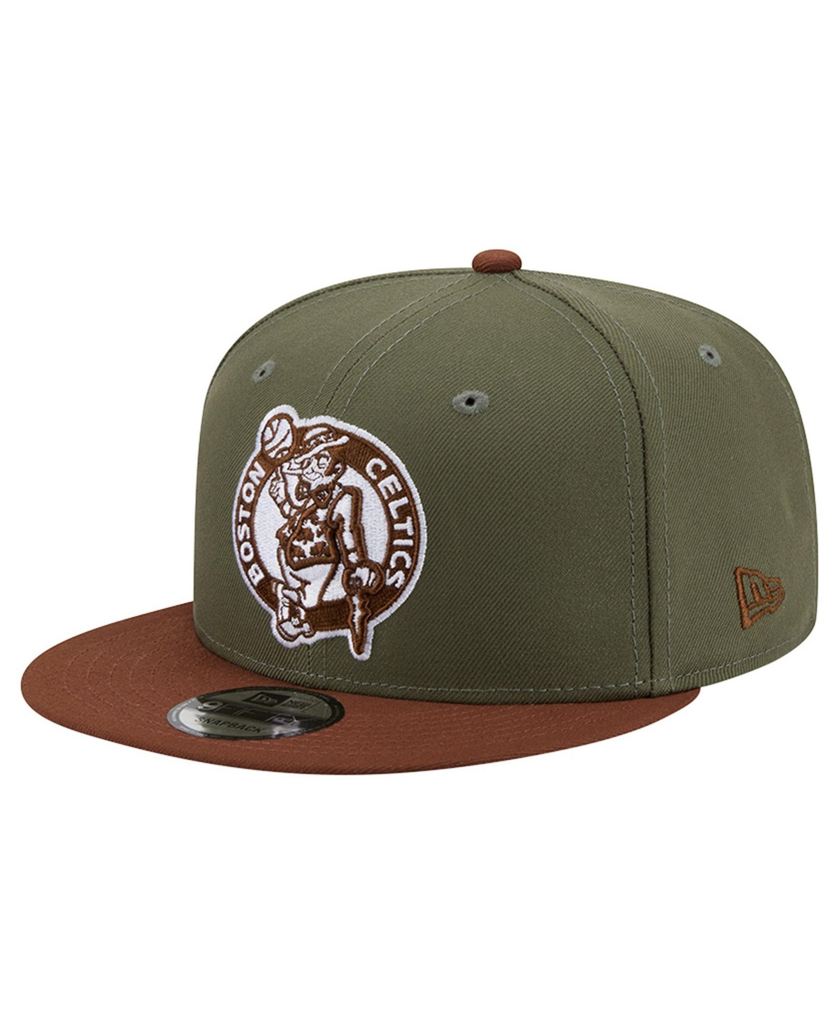 Men's New Era  Green/Brown Boston Celtics Color Pack 9FIFTY Snapback Hat