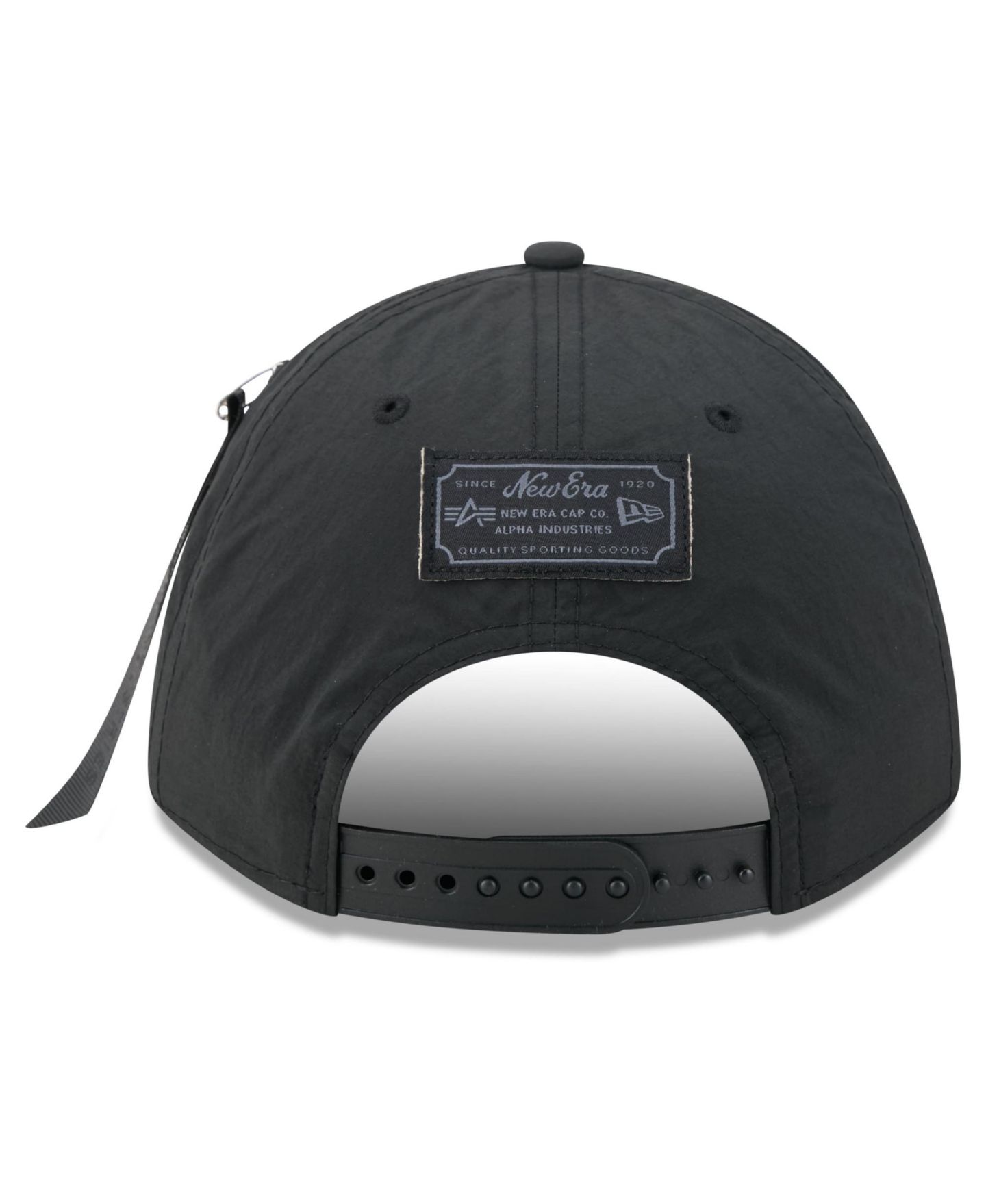 Мужская кепка New Era X Alpha Industries Black New York Jets A-Frame 9FORTY Adjustable Hat — фото 4