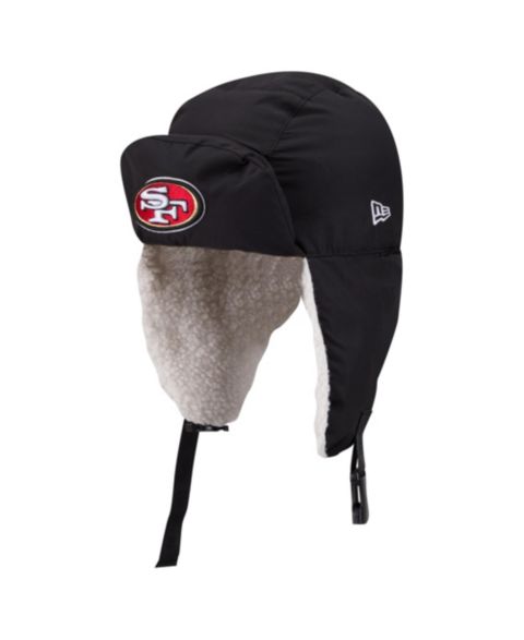 Мужские головные уборы New Era X Alpha Industries Black San Francisco 49ers Puffer Quilted Trapper Hat