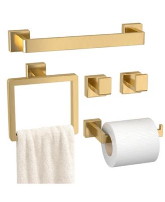 5 Piece 16"Bathroom Hardware Accessories Set Towel Bar