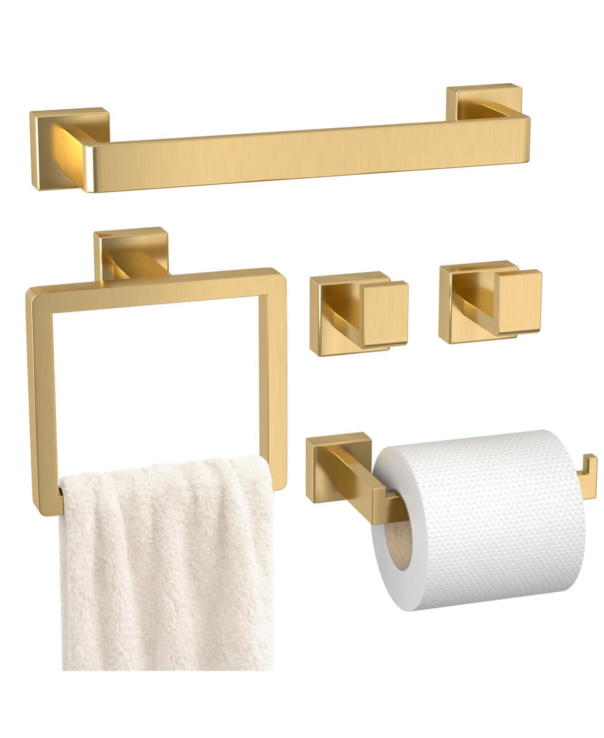 Cyqbd 5 Piece 16"Bathroom Hardware Accessories Set Towel Bar