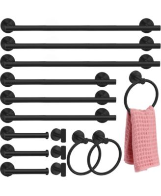 15Pieces Bathroom Accessories Hardware Set Towel Racks