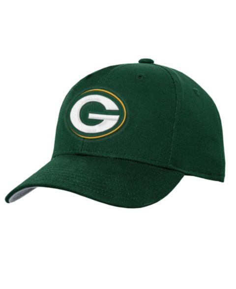 Детская кепка-снэпбэк Outerstuff Green Bay Packers с изогнутым козырьком, зелёная