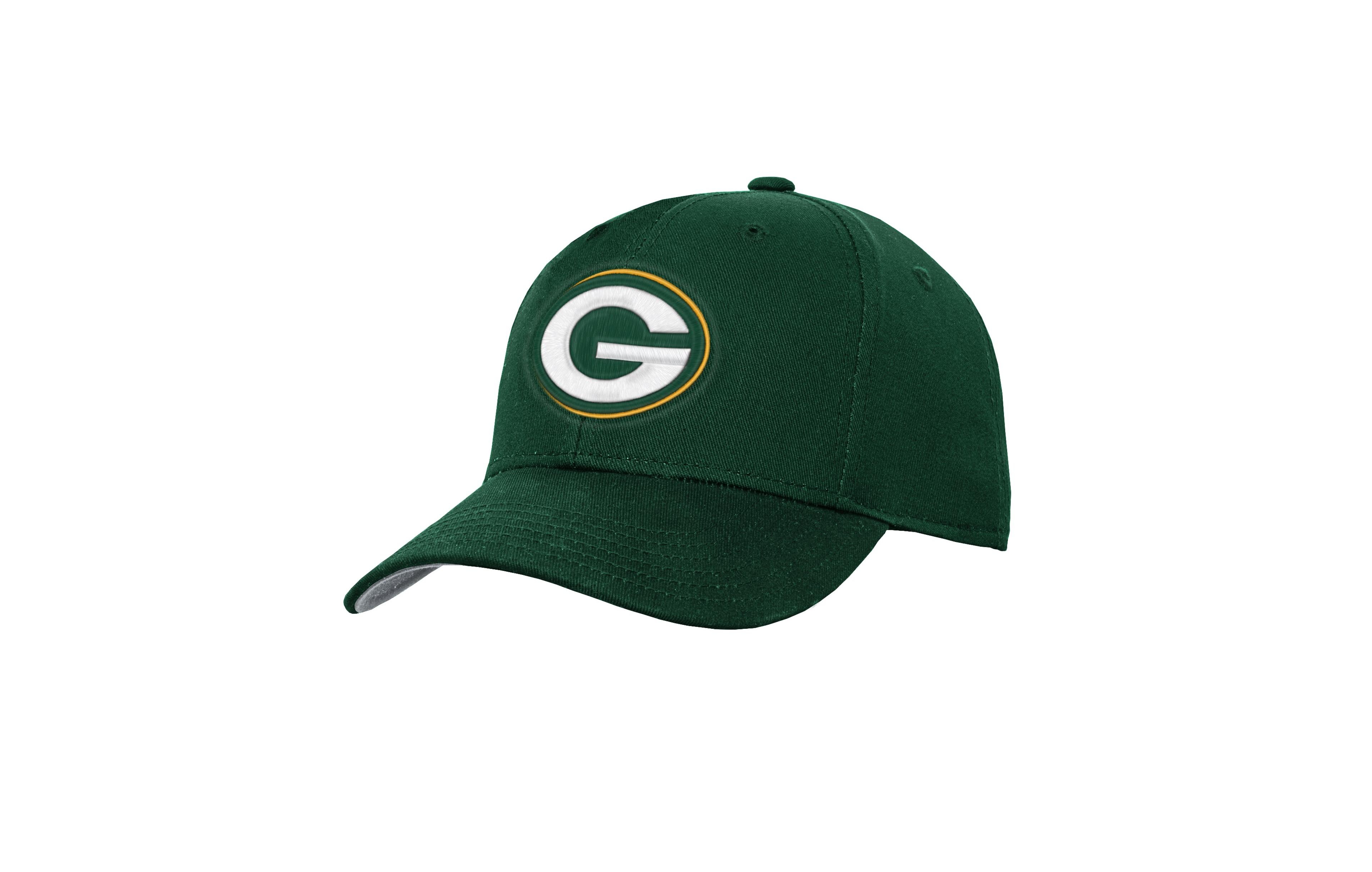 Outerstuff Boys' and Girls' Green Bay Packers Pre-Curved Snapback Cap