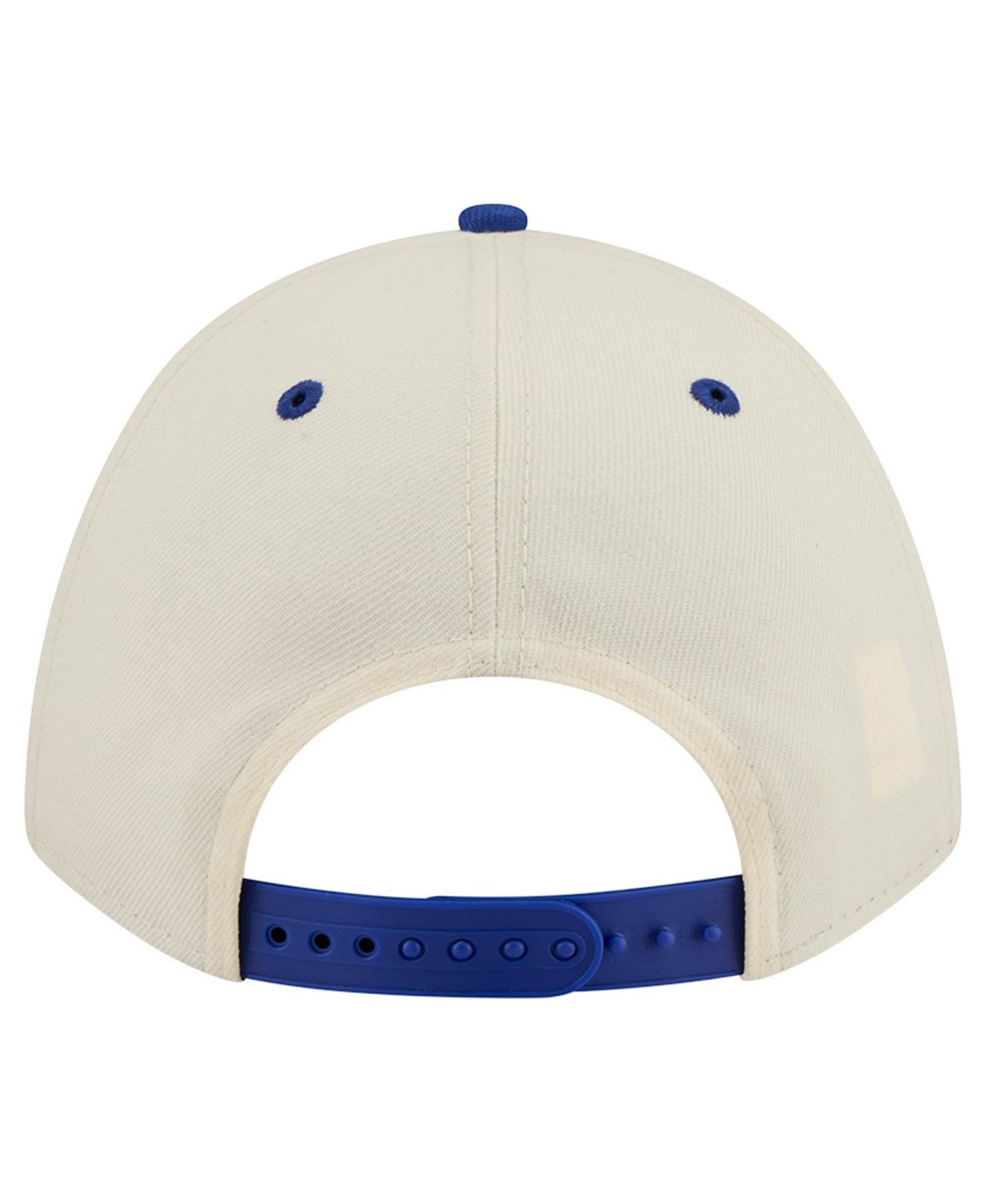 Мужская кепка New Era Cream/Royal New England Patriots Throwback Arch 9FORTY A-Frame M-Crown Adjustable Hat — фото 4