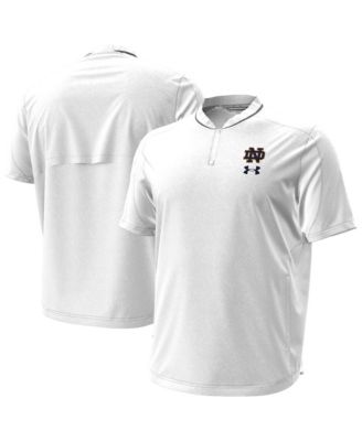 Men's White Notre Dame Fighting Irish 2026 Sideline Motivate Woven Quarter-Zip Pullover
