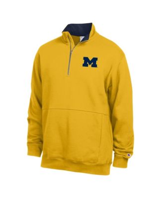 Men's  Maize Michigan Wolverines Fleece Quarter-Zip Pullover