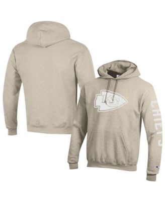 Men's  Oatmeal Kansas City Chiefs Powerblend Hoodie