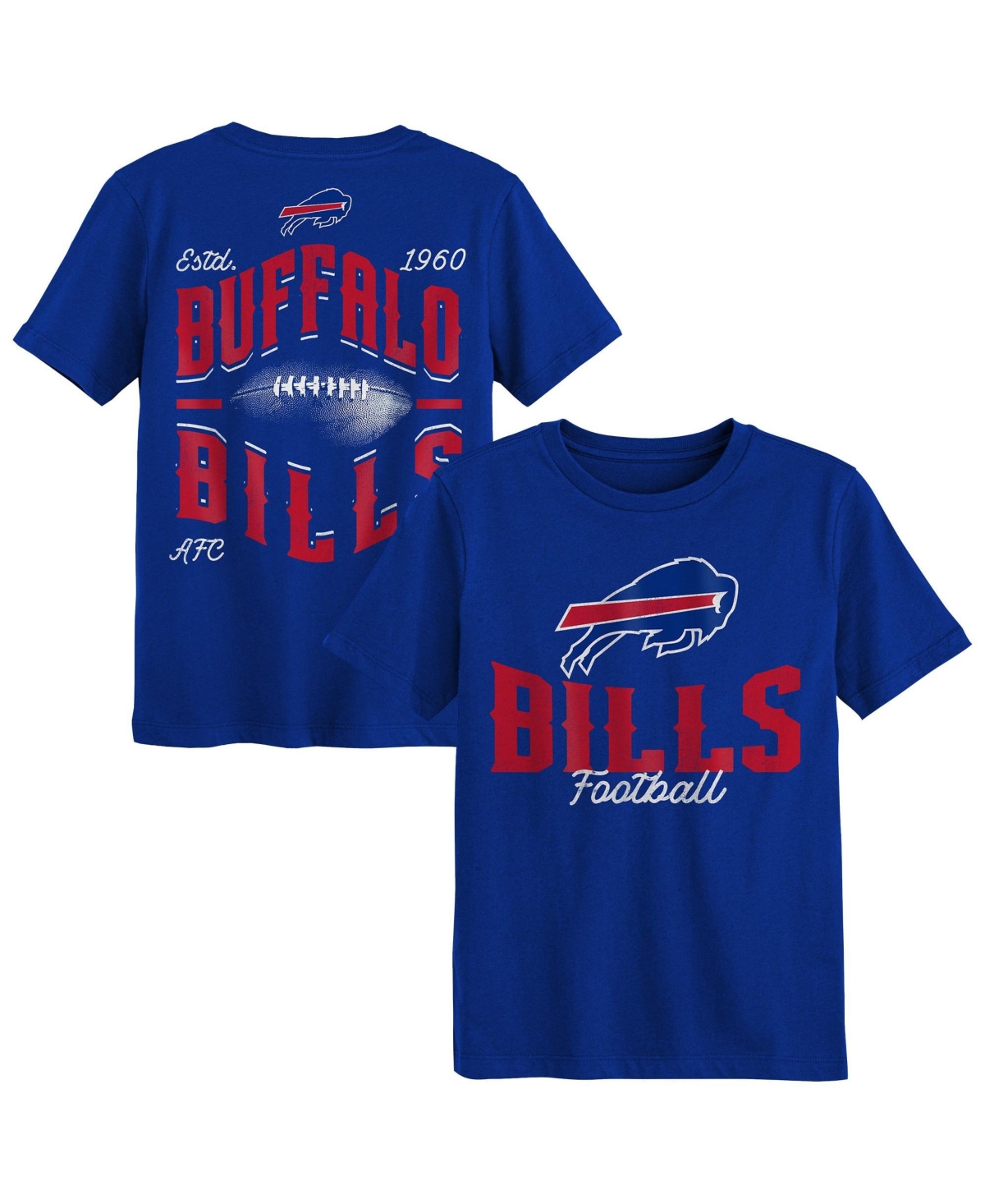 Outerstuff Toddler Boys' and Girls' 2T-5T Buffalo Bills Top Pick Distressed Graphic T-Shirt - Royal