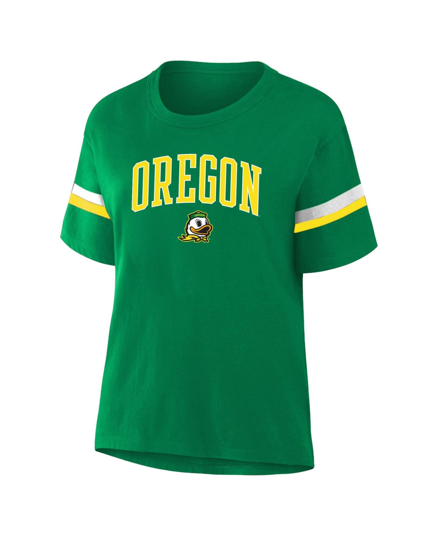 Женская футболка Profile Green Oregon Ducks Stripe Plus Size — фото 1