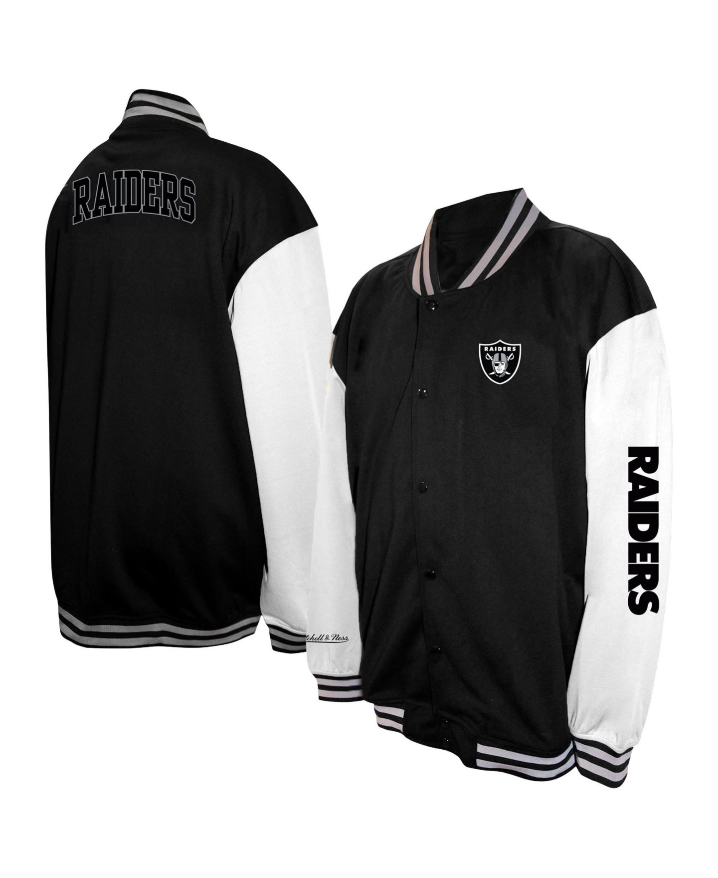 Мужская куртка Profile Black Las Vegas Raiders Big & Tall Full-Snap Varsity — фото 1