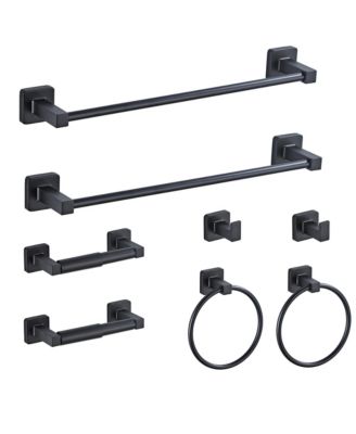 8Pieces 16" Bathroom Hardware Set Stainless Steel Wall Mounted