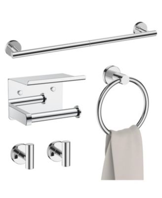5 Piece 24" Bathroom Hardware Set Towel Bar