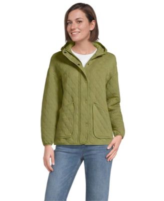 Women's RainDefense Knit Quilted Hooded Full Zip Jacket