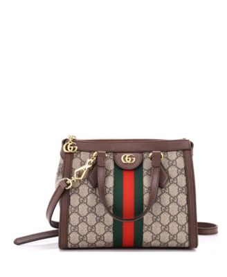 Small Ophidia Top Handle Coated Canvas Tote