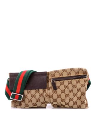 Vintage GG Canvas Double Belt Bag