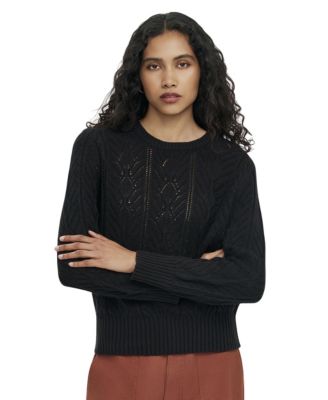 Women's Valerie Cable-Knit Long-Sleeve Crewneck Sweater
