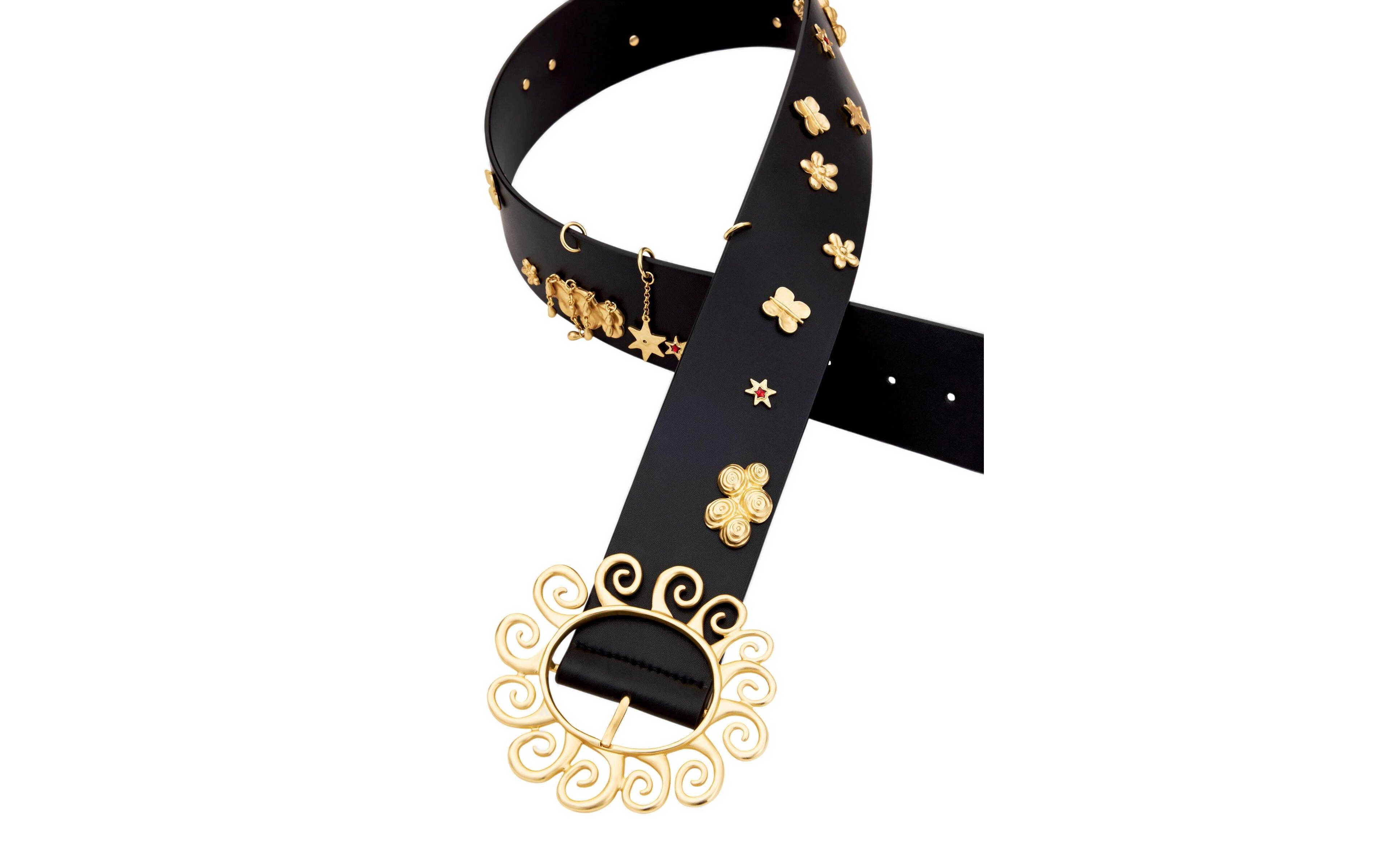 Desigual Women's Leather Belt Stars