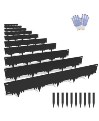 Galvanized Steel Landscape Edging 10 Packs 42IN L 8IN H 35ft Total Metal Garden Edging