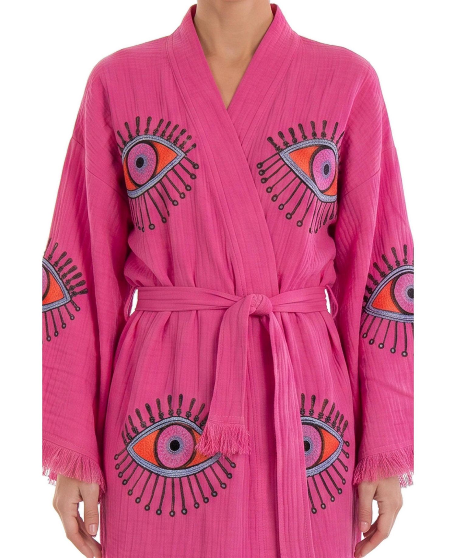 Women's Aria Long-Sleeve V-Neck Caftan Cover-Up Robe