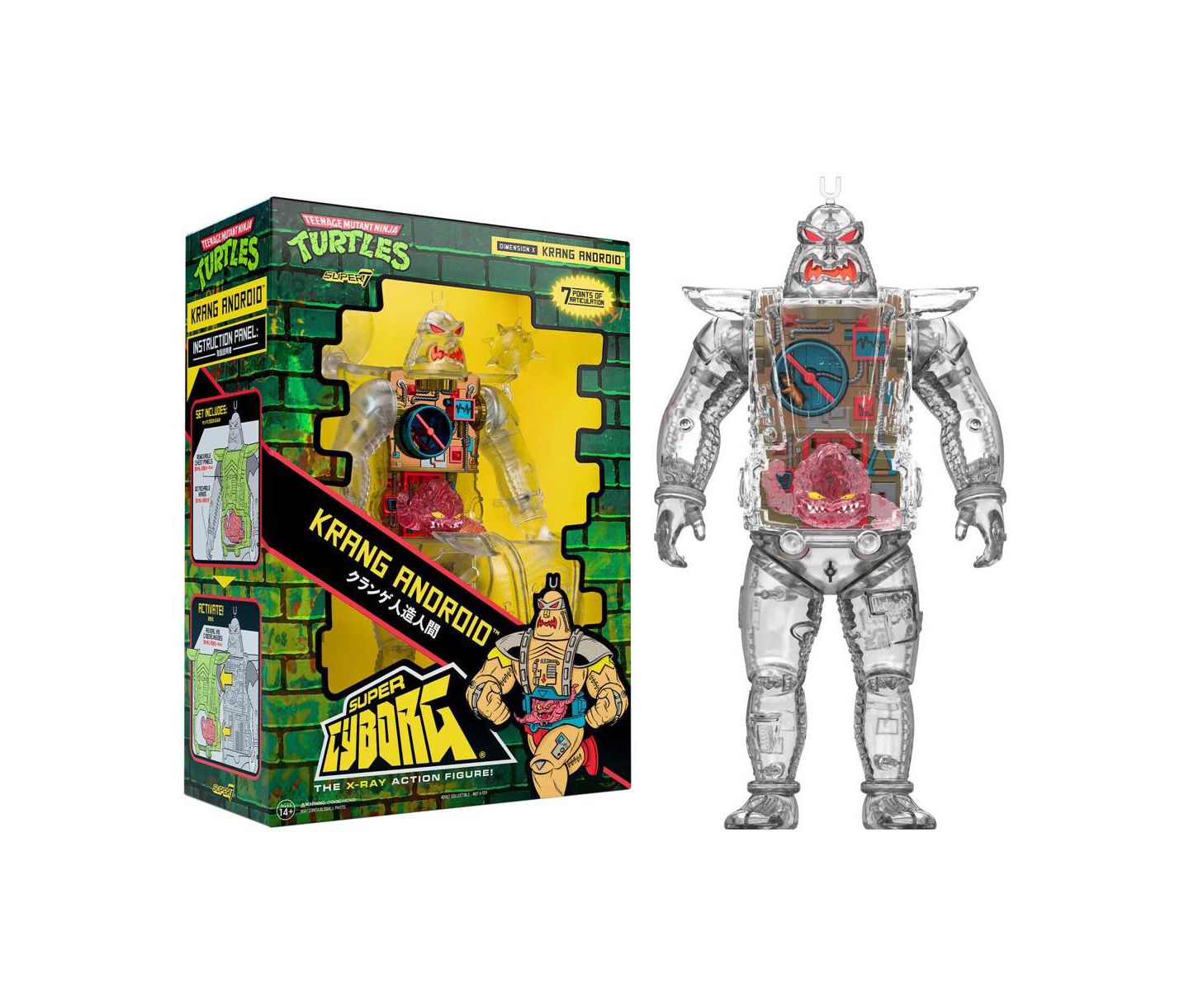 Детская фигурка Super7 Teenage Mutant Ninja Turtles Krang Android Super Cyborg 5.5" Action Figure, 14+ Years, цвет: Open Miscellaneous — фото 1