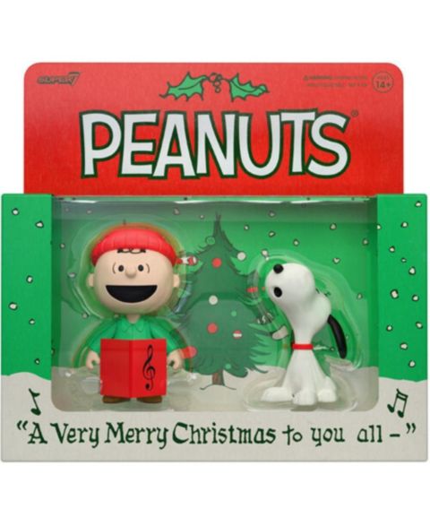 Набор из 2 экшен-фигурок Super7 Peanuts Caroling Charlie Brown и Snoopy, от 14 лет, цвет: Open Miscellaneous