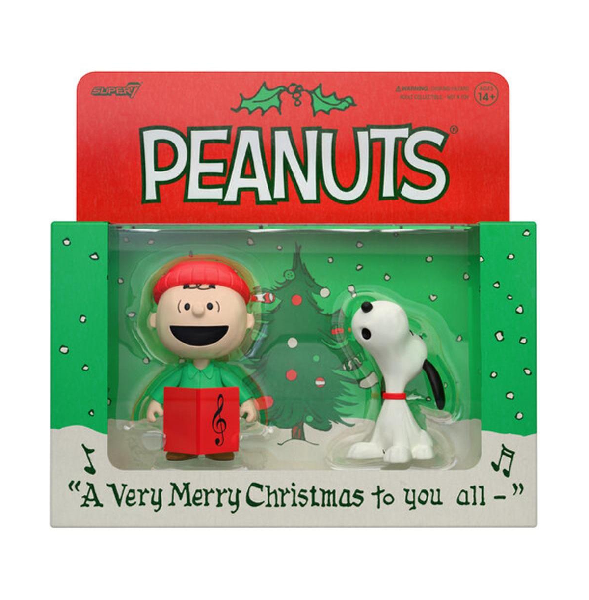 Super7 Peanuts Caroling Charlie Brown and Snoopy, 2-Pack Action Figures, Ages 14+