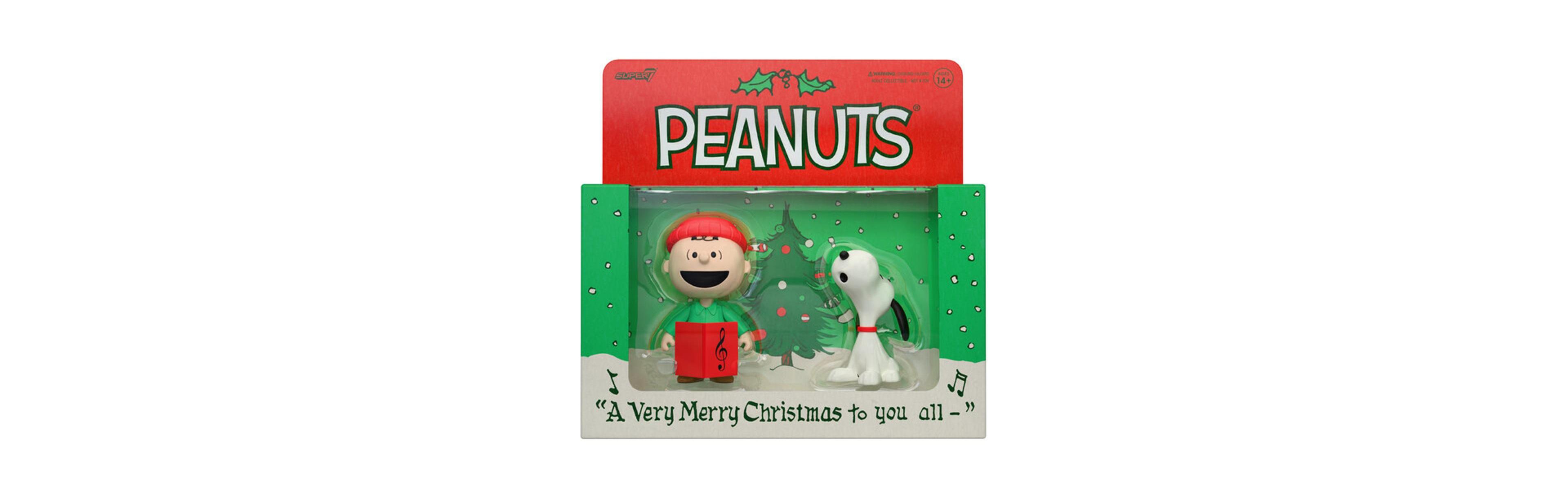 Super7 Peanuts Caroling Charlie Brown and Snoopy, 2-Pack Action Figures, Ages 14+